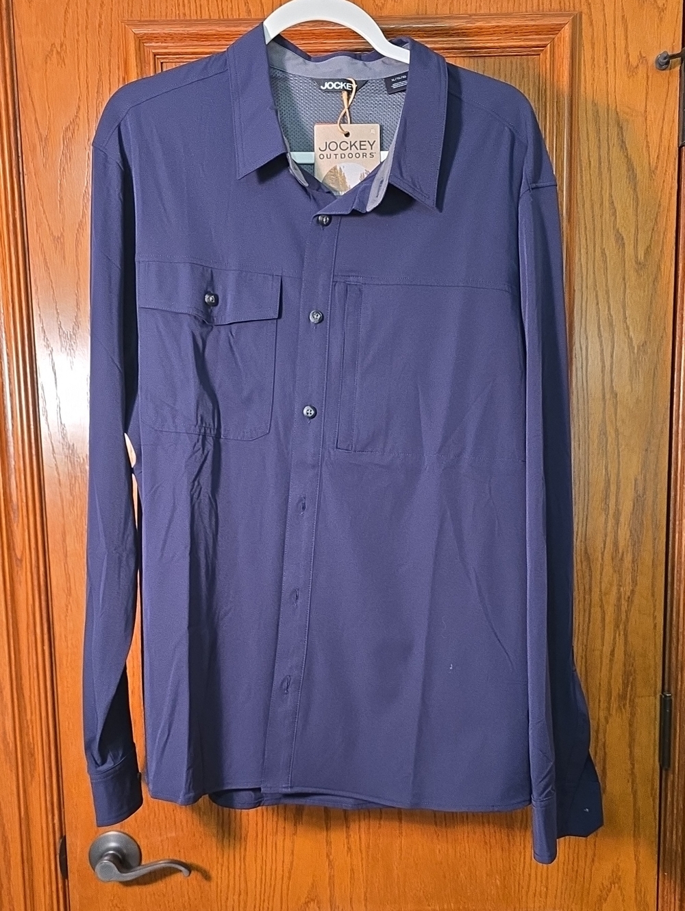 Jockey Men’s Button-Down Shirt - Navy Blue